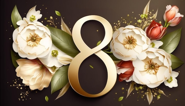 8 de março Dia Internacional da Mulher 8 de maio Dia das mães Fundo floral Dia da Mulher e dia das mães