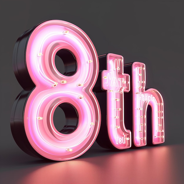 Foto 8. märz frauentag 3d-rosafarbene typografie
