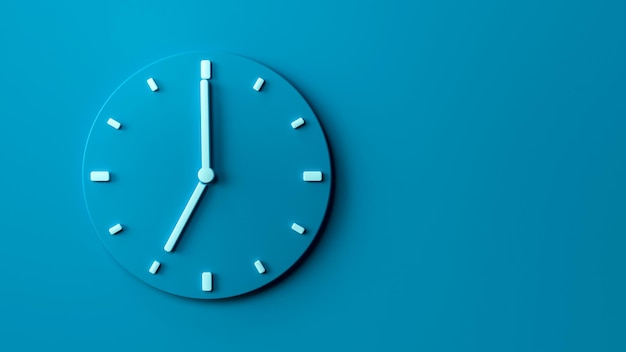 8 O reloj Tiempo mar azul Oficina Reloj de pared Ilustración 3d