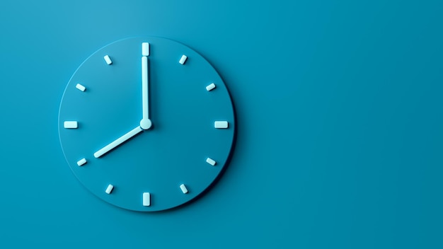 8 O reloj Tiempo mar azul Oficina Reloj de pared Ilustración 3d