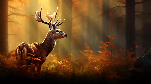 Foto 8k wallpaper majestic deer imagem de estoque