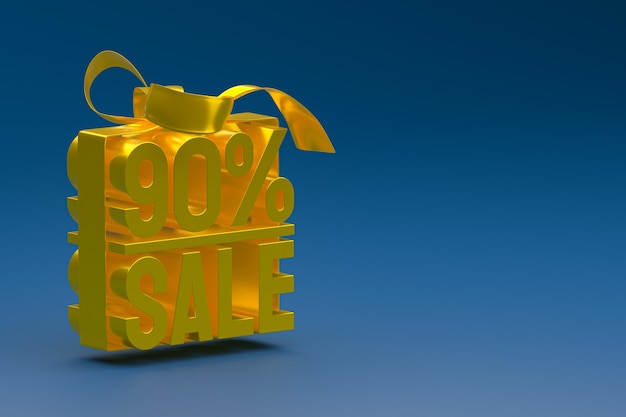 90% Verkauf 3D-Tag in Box mit Band und Schleife auf blau