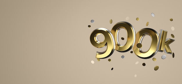 900K mag Online-Social-Media-Dankeschön-Banner-3D-Rendering