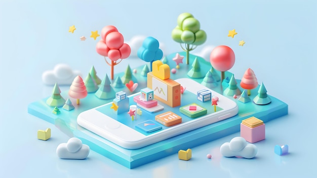 A 3D Cute Icon Retirement Financial Planning App lançou um aplicativo móvel para rastreamento de poupança e investimento