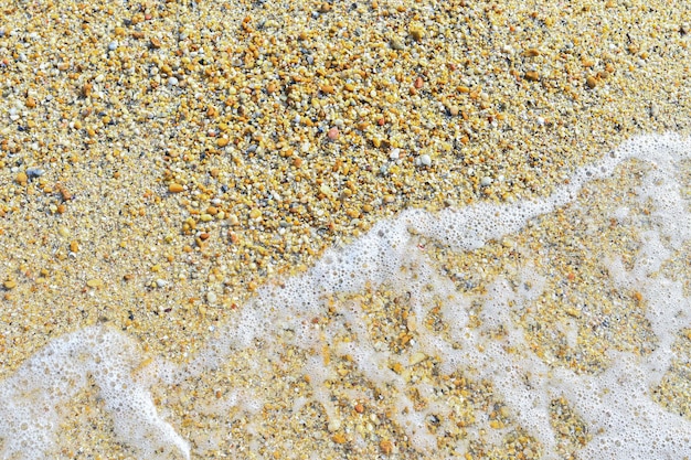 A abundância de seixos coloridos na praia do mar