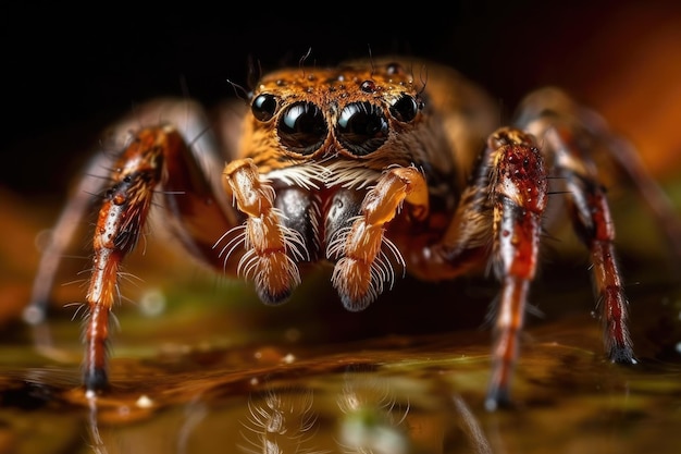 A adorável aranha foi capturada usando uma Canon R5 e uma lente macro de 100 mm