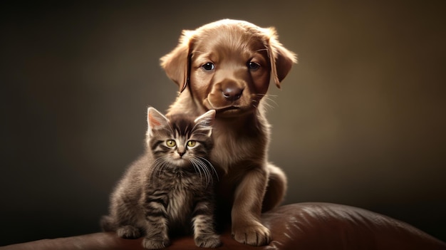 A adorável relação entre cães e gatos que podem coexistir harmoniosamente