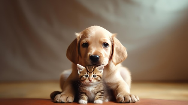 A adorável relação entre cães e gatos que podem coexistir harmoniosamente