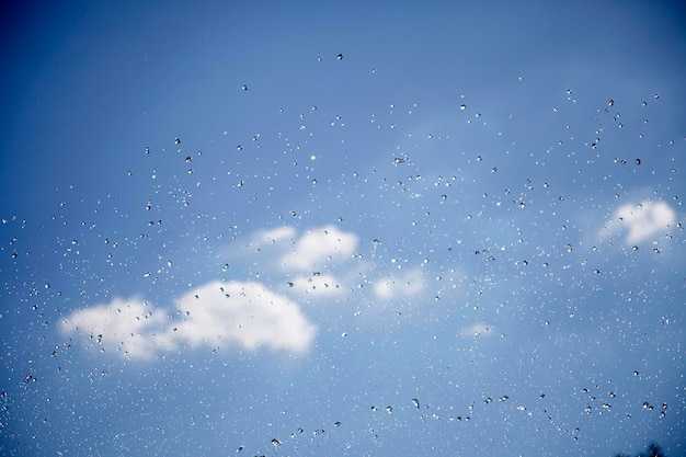 A água cai no céu