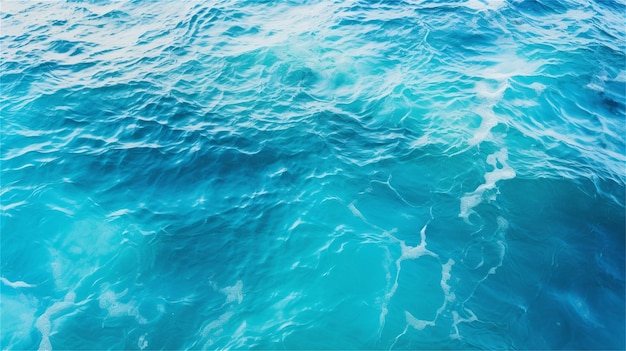 A água é azul e da cor do mar