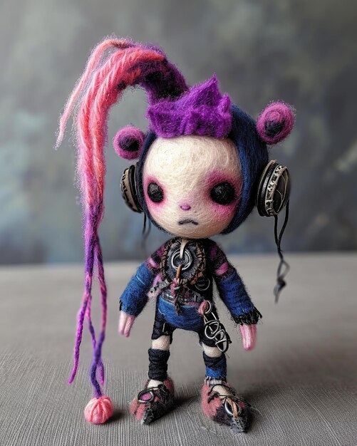 A agulha AAPi Cybergoth sentiu uma fusão vibrante de arte e tecnologia