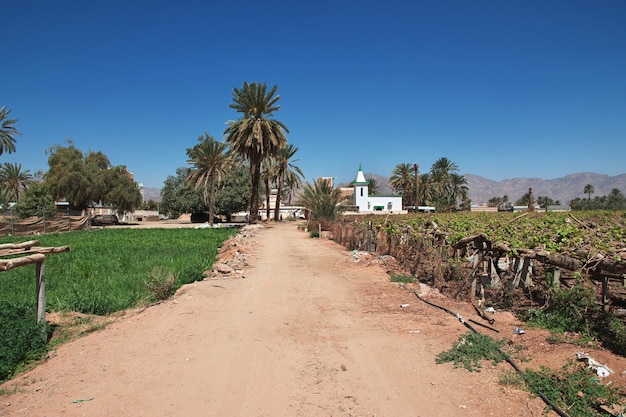 A aldeia árabe perto de Najran, na região de Asir, na Arábia Saudita