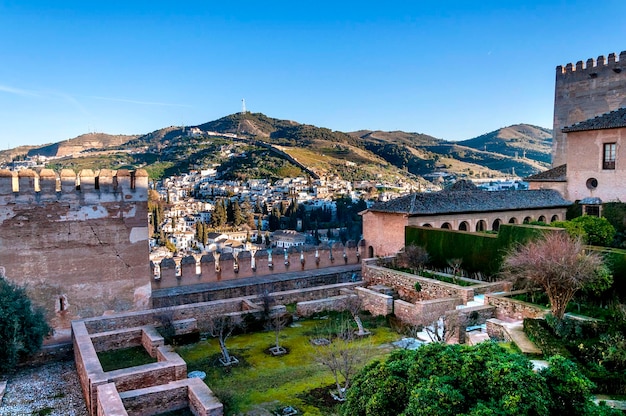 A Alhambra de Granada Espanha Vista do bairro de granada