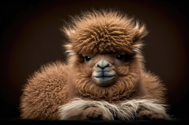 A alpaca marrom mais adorável de todos os tempos