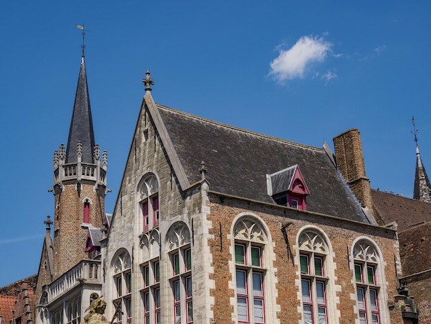 A antiga cidade de Bruges, na Bélgica.