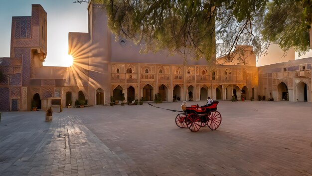 Foto a antiga cidade iraniana construída com inteligência artificial