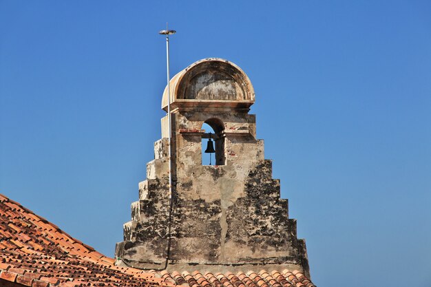 A antiga fortaleza Castillo de San Felipe em Cartagena, Colômbia