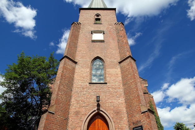 A antiga igreja no centro de Oslo Noruega