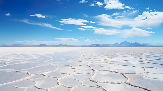 Foto a areia branca do deserto é um lugar lindo para estar.