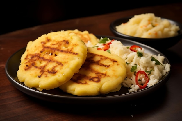 A Arepa em um prato