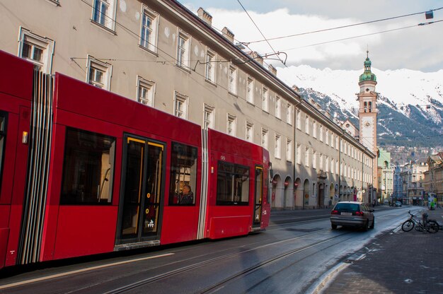 A arquitetura da cidade austríaca de innsbruck.