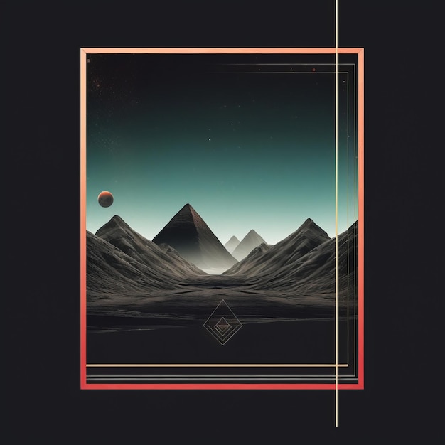 a arte da capa do novo álbum do xx com montanhas ao fundo
