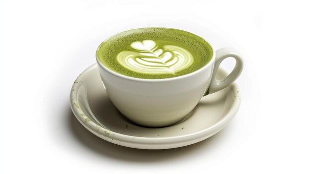 Foto a arte do macchiato e do matcha