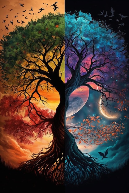 A árvore da vida é uma pintura de pessoa