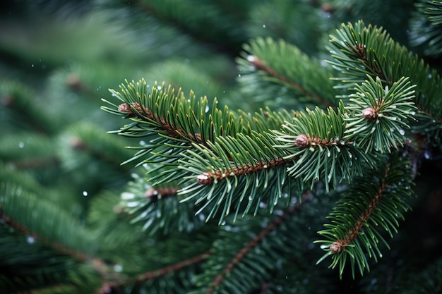 A árvore de Natal refletindo a alegria do ano novo