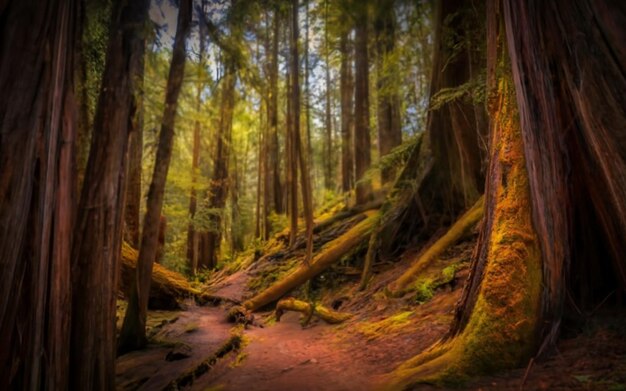 Foto a árvore detalhada da natureza