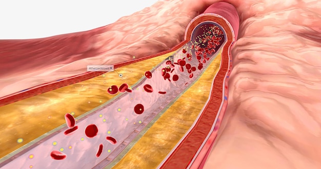 A aterosclerose pode, por vezes, estreitar as artérias que o sangue para o coração é restrito