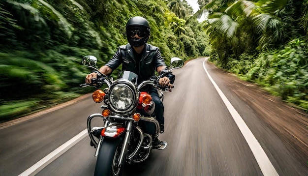 A aventura da selva em motocicleta