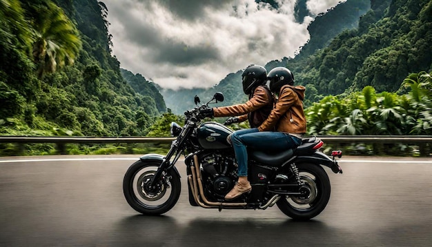 A aventura da selva em motocicleta