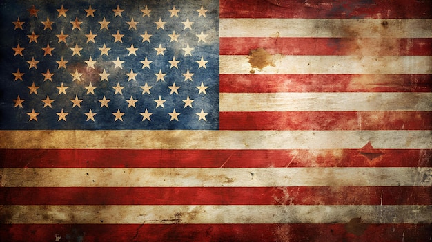 a bandeira americana em um fundo grungy Memorial Day Independence Day Background and Banner