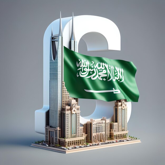 a bandeira do reino da Arábia Saudita