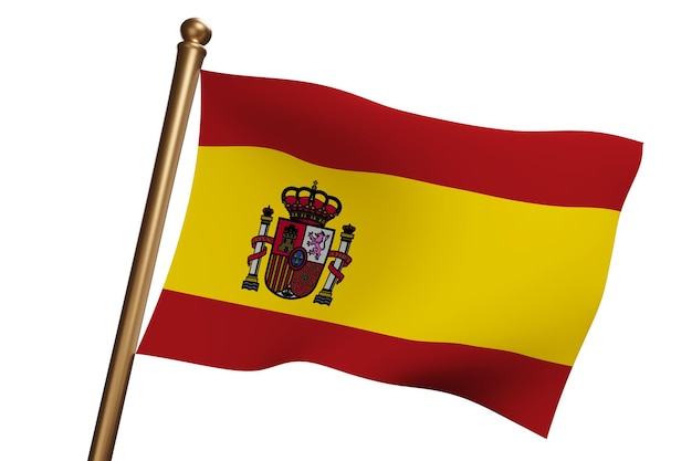 A bandeira nacional da Espanha Espana acenando