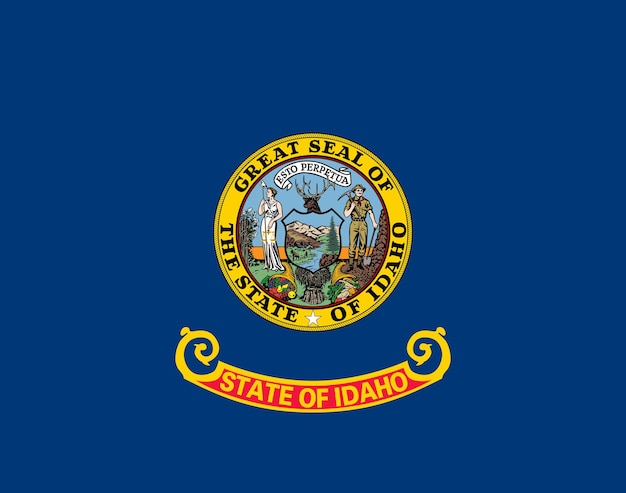 A bandeira oficial atual do estado de Idaho Estados Unidos bandeira do estado de Idaho Ilustração