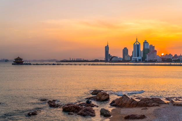 A bela paisagem da cidade de Qingdao