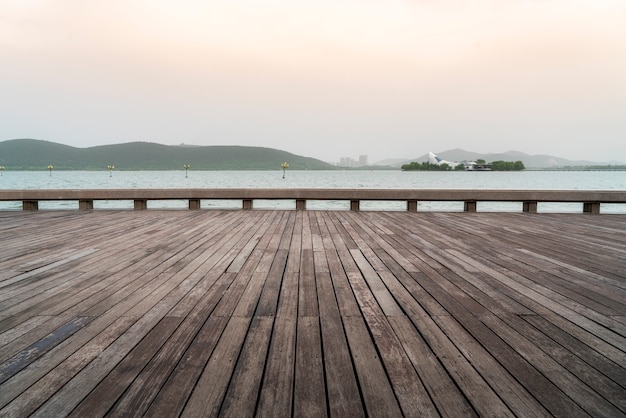 Foto a bela paisagem do lago yulong em xuzhou