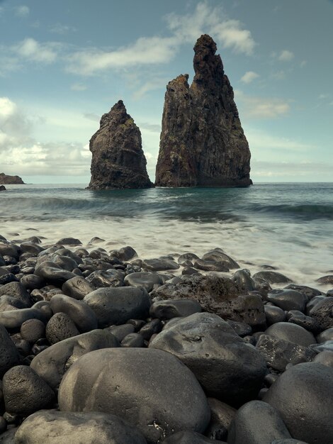 A bela praia da Madeira