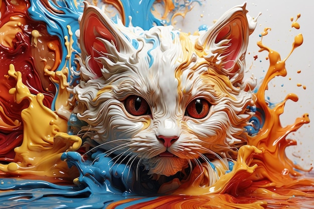 Foto a beleza colorida do gatinho maltês