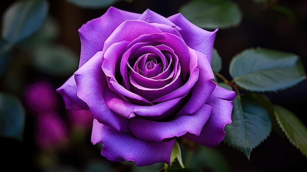 A beleza da rosa violeta