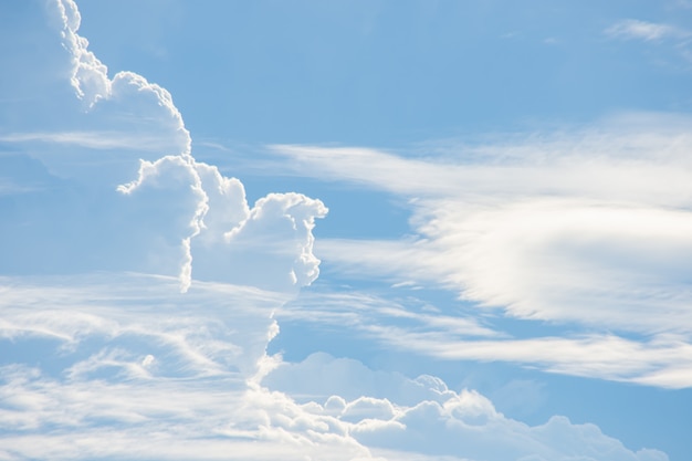 A beleza do céu com nuvens e sol.