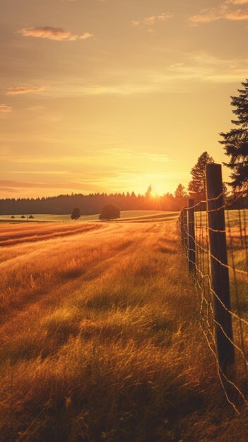 A beleza nostálgica do campo durante a Hora de Ouro