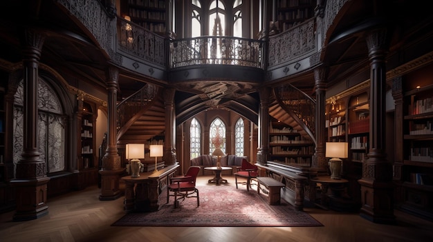 A biblioteca da abadia de st. Andrews