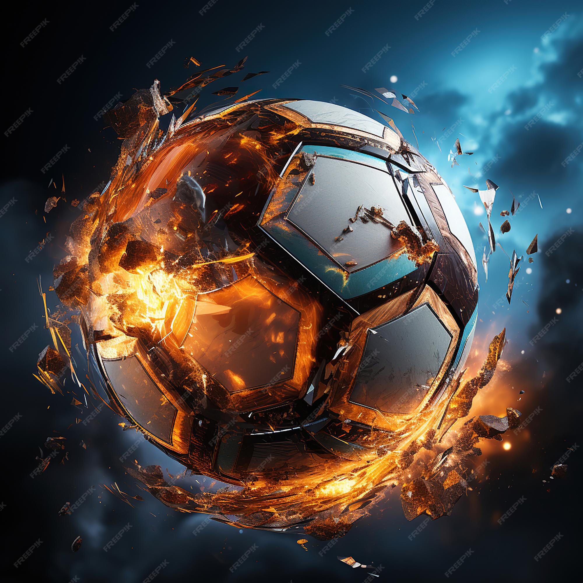 Jogo americano de futebol Fire Ice com bola esportiva de fogo e