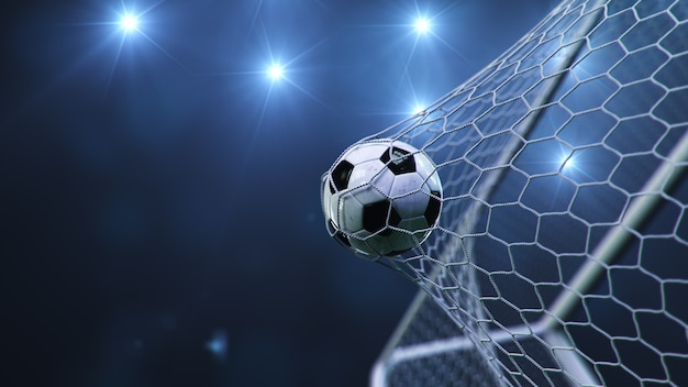 Foto Um close up de um gol de futebol no chão – Imagem de Futebol grátis no  Unsplash