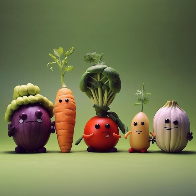 A brigada vegetariana revelando os contos de personagens vegetais