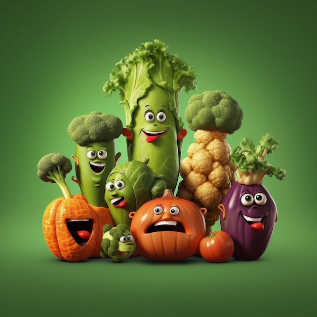 A brigada vegetariana revelando os contos de personagens vegetais