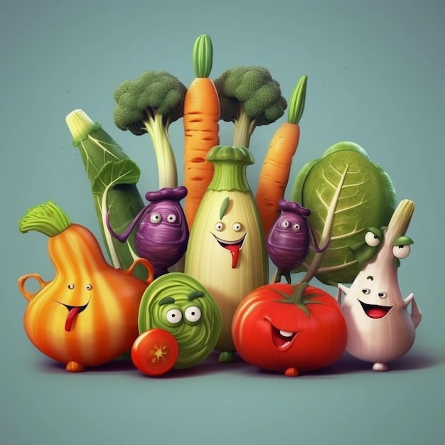 A brigada vegetariana revelando os contos de personagens vegetais
